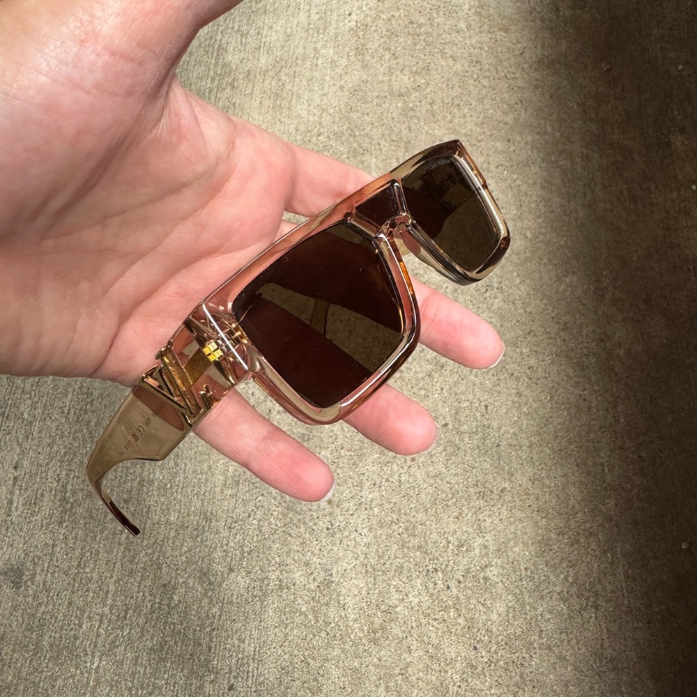 Louis Vuitton Gold and Brown Sunglasses
